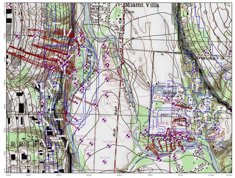 Model capture zones Model capture zones